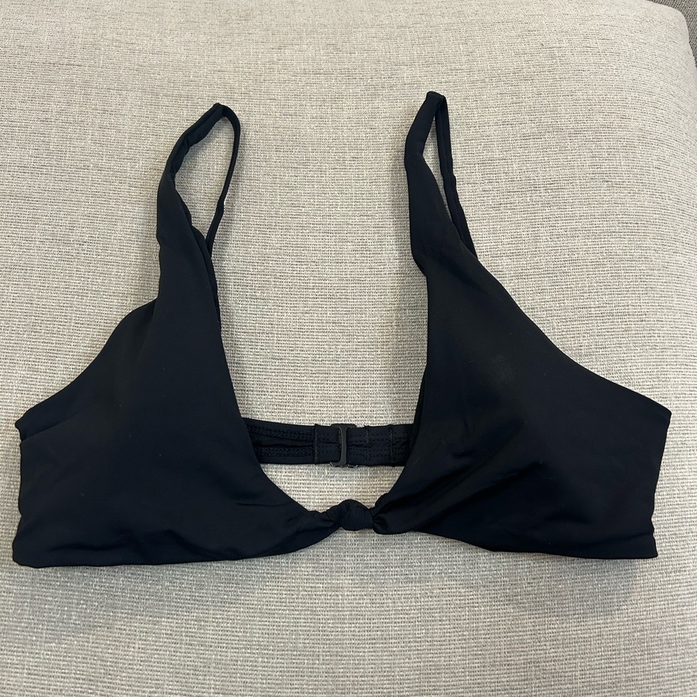 Garage Black Bikini Top with Hook Back